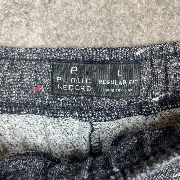 PUBLIC RECORD Terry Shorts Mens‎ Large Fish Shark AOP Drawstring Waist Knit - Picture 6 of 11